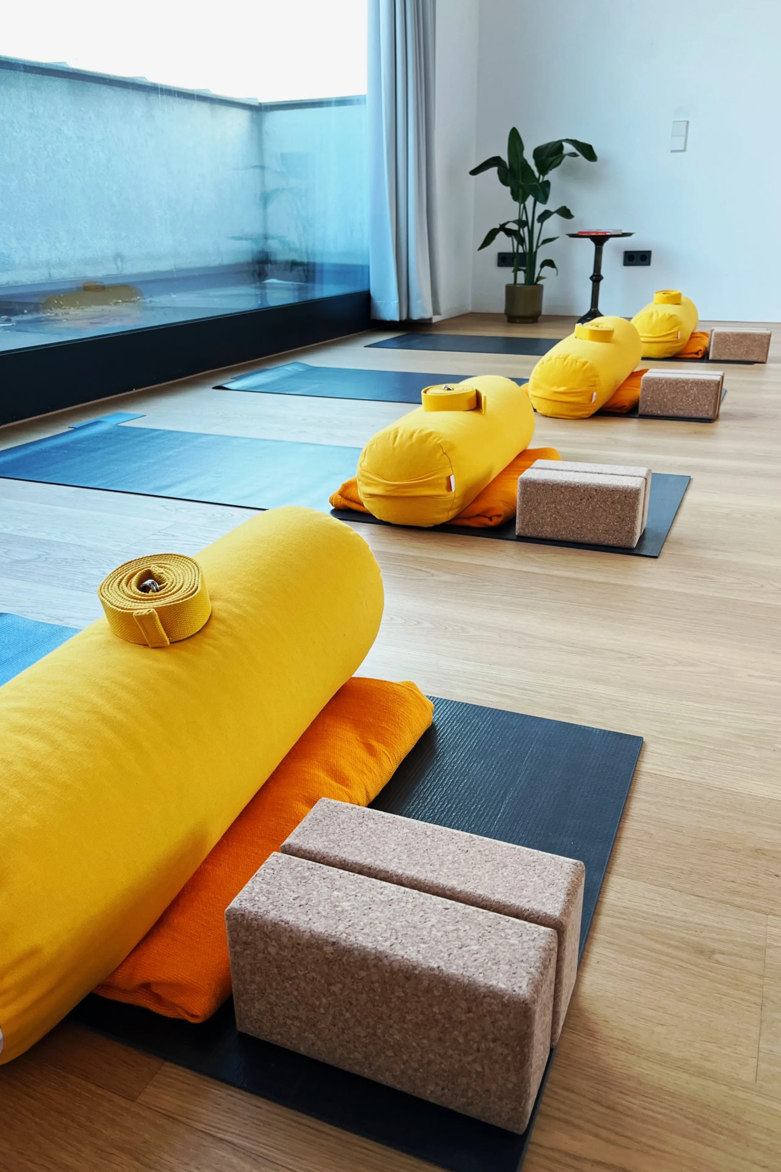 Yoga practice at The Practice Room